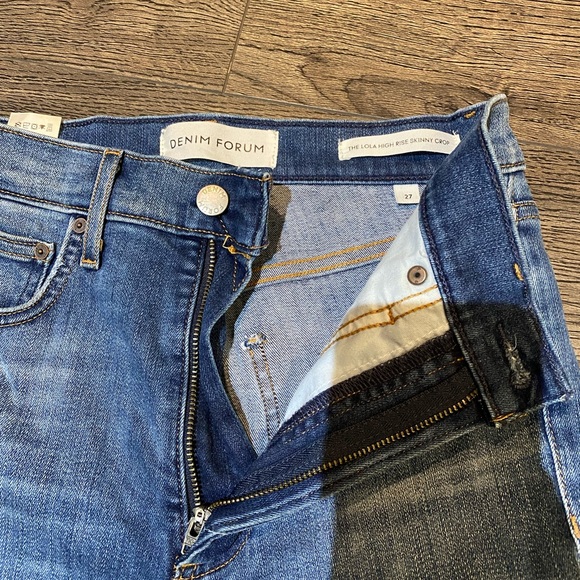 Denim Forum Lola High Rise Skinny Crop Jeans - Picture 4 of 5